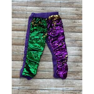 Mardi Gras Sequin Pants Toddler Size Small (fits like 2/3)